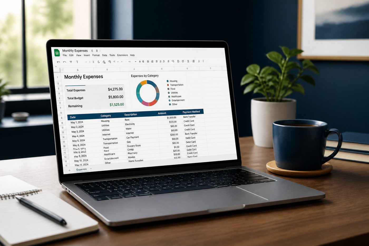 Google Sheets expense sync